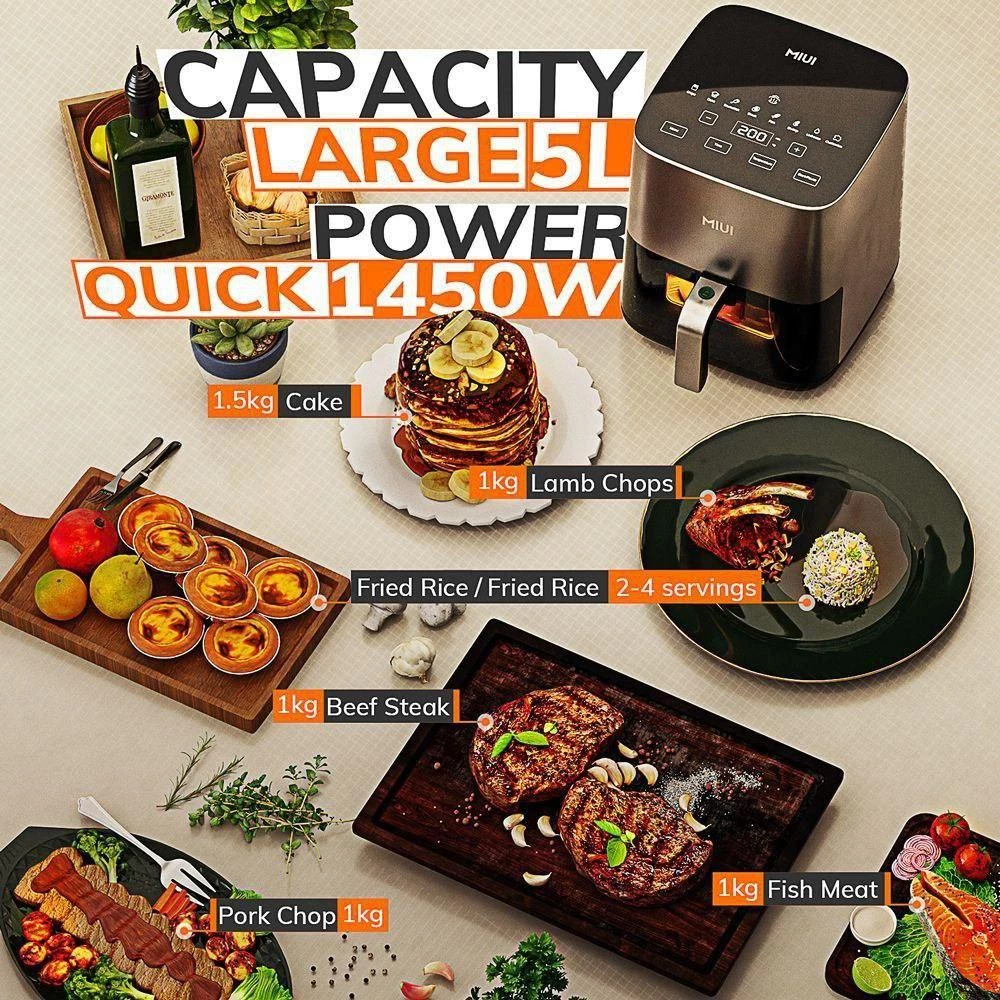 Аэрофритюрница Аэрогриль Мультипечь MIUI Air Fryer 5л