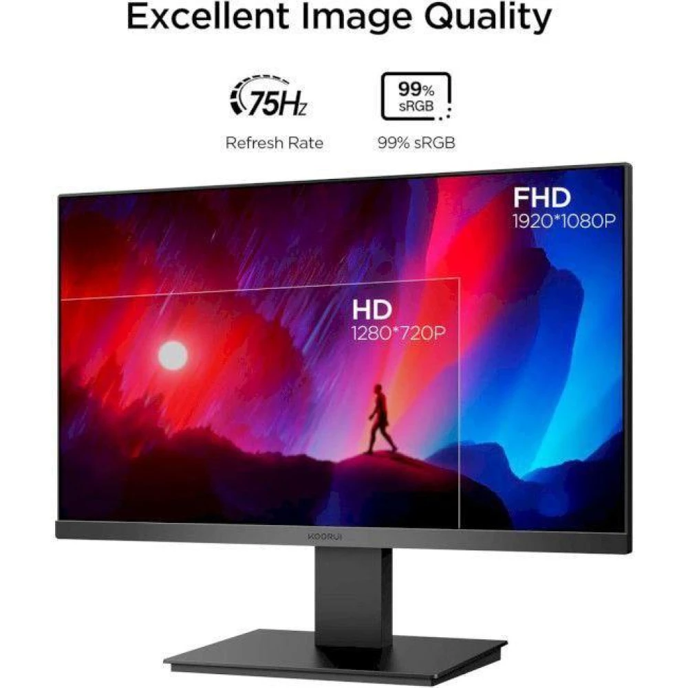 Монитор KOORUI 21.5 Business VA Black FHD 75Hz (22N1)