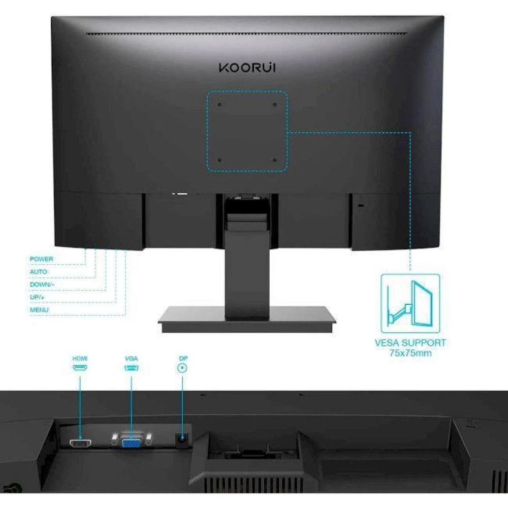 Монитор KOORUI 21.5 Business VA Black FHD 75Hz (22N1)