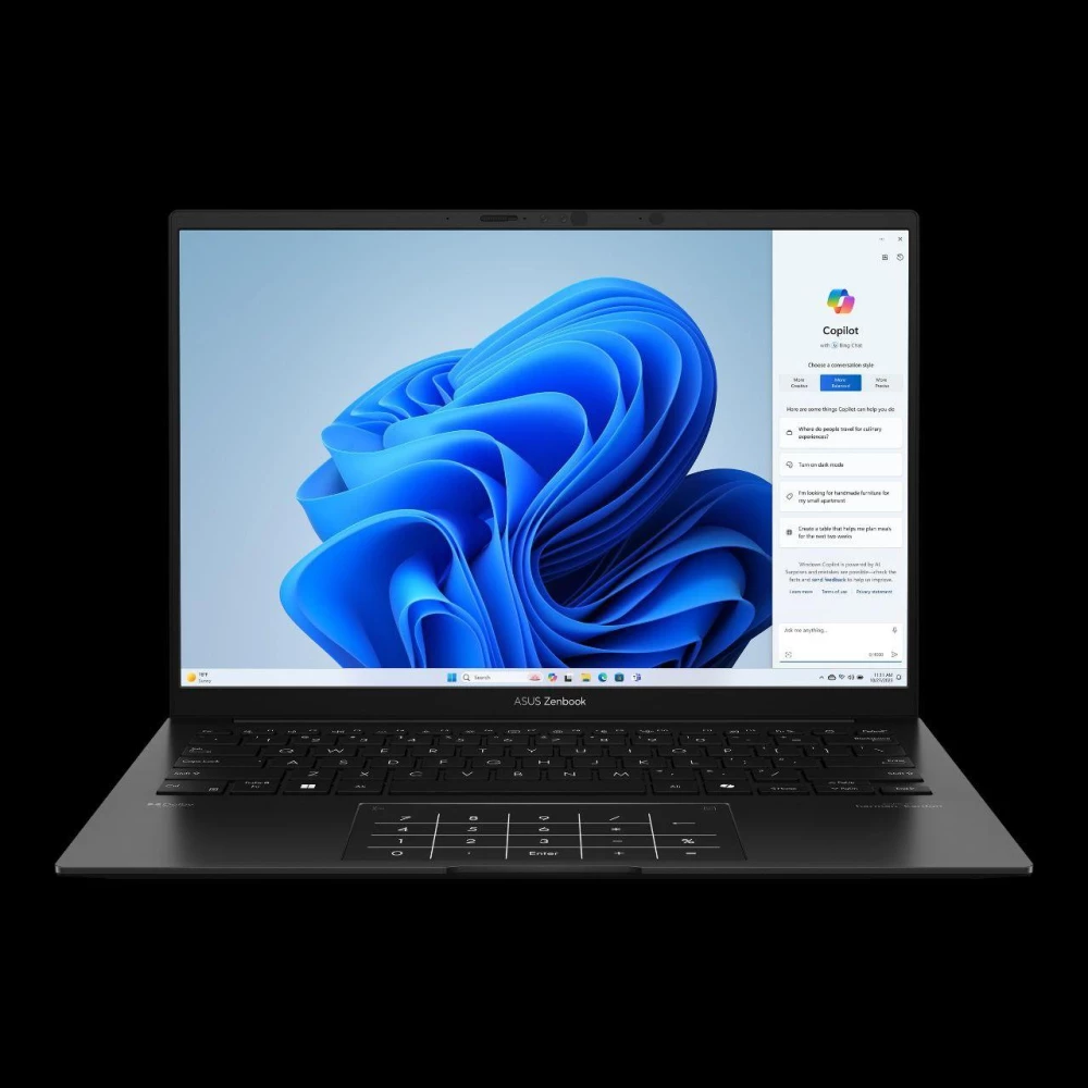 Ноутбук Asus Zenbook 14 UM3406HA-QD048W OLED 14 WUXGA (AMD Ryzen 7 8840HS 5.1 ГГц, 16 ГБ DDR5X, SSD 512 ГБ