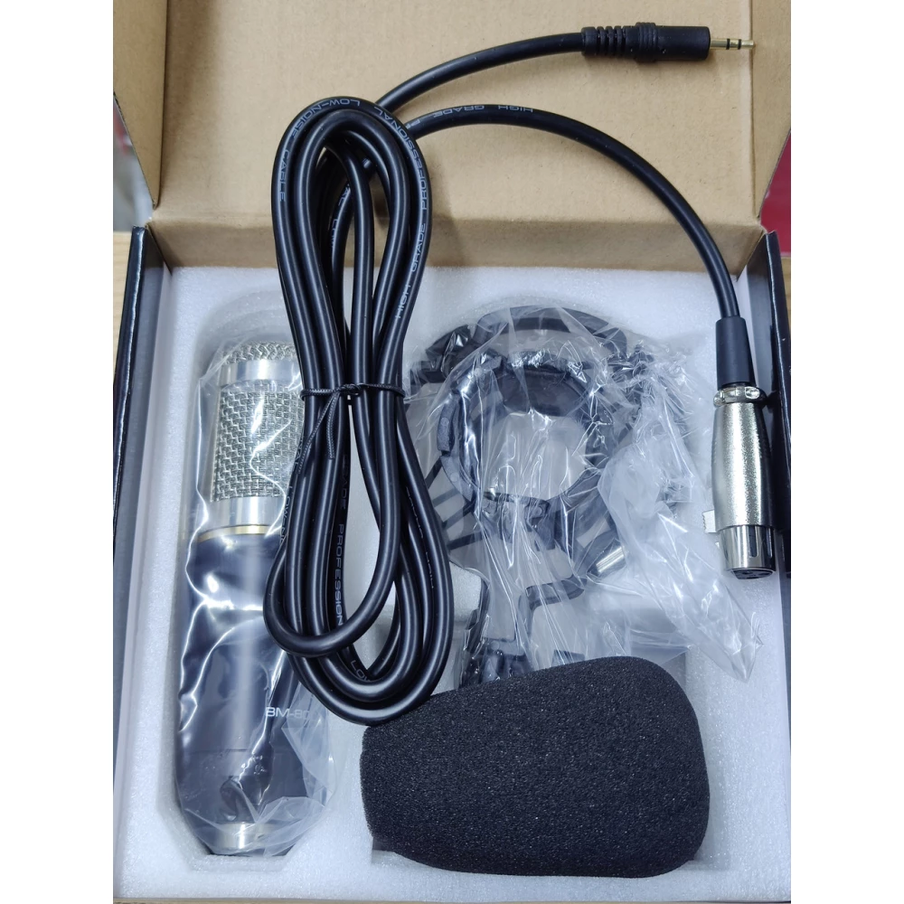 Профессиональный микрофон BM-800 конденсаторный с пауком держателем