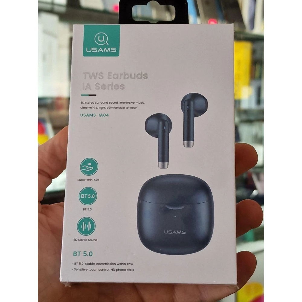 Bluetooth-наушники Usams-IA04 TWS Earbuds IA Series Blue