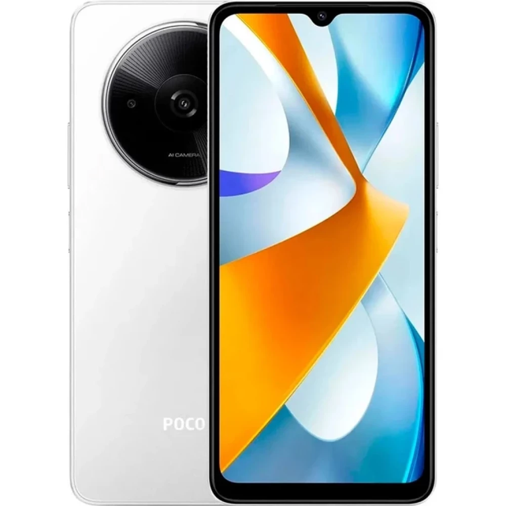 Смартфон Xiaomi Poco C61 3/64GB 6.71“; IPS;1650x720; 90 Гц G36 ОС:14 5000маг Global EU White