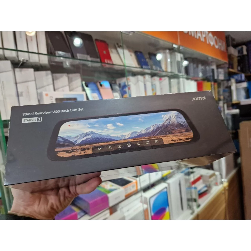 Відеореєстратор-дзеркало Xiaomi 70mai Rearview Dash Cam S500 з камерою заднього огляду Midrive RC13