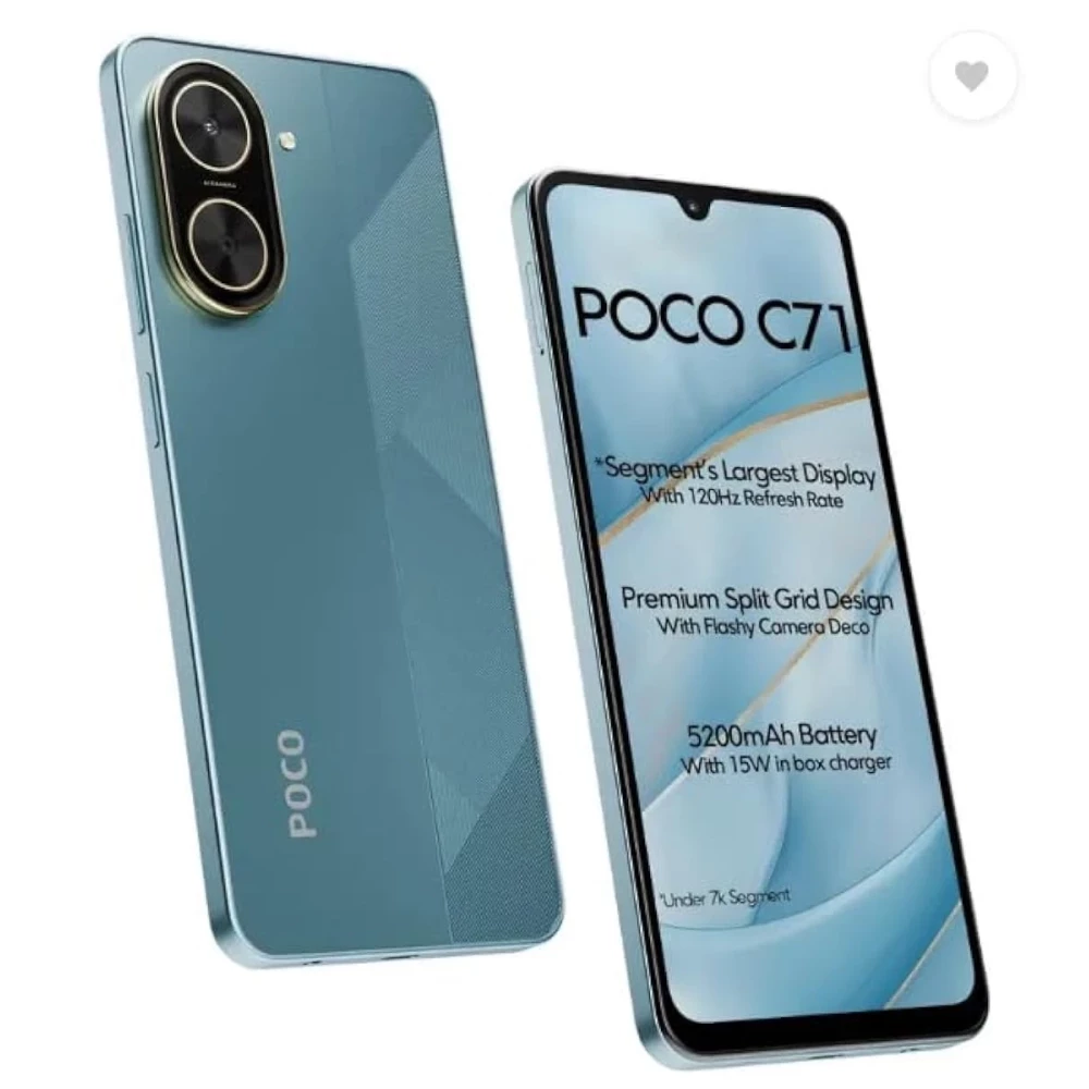 Смартфон Xiaomi Poco C71 3/64GB 6.88“; IPS;1640x720; 120 Гц ОС:14 5000маг Global EU Blue