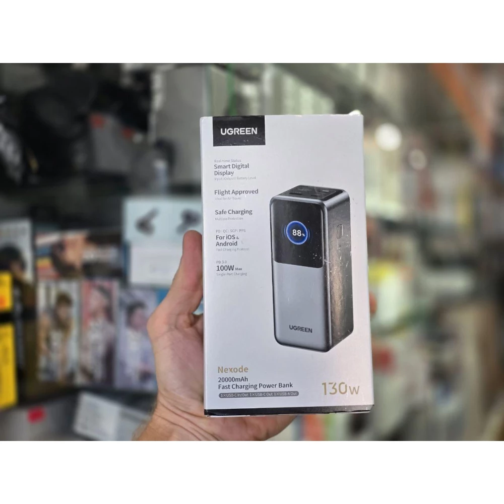 Зовнішній акумулятор повербанк UGREEN Nexode Power Bank 20000 mAh 130 W Grey (PB721)