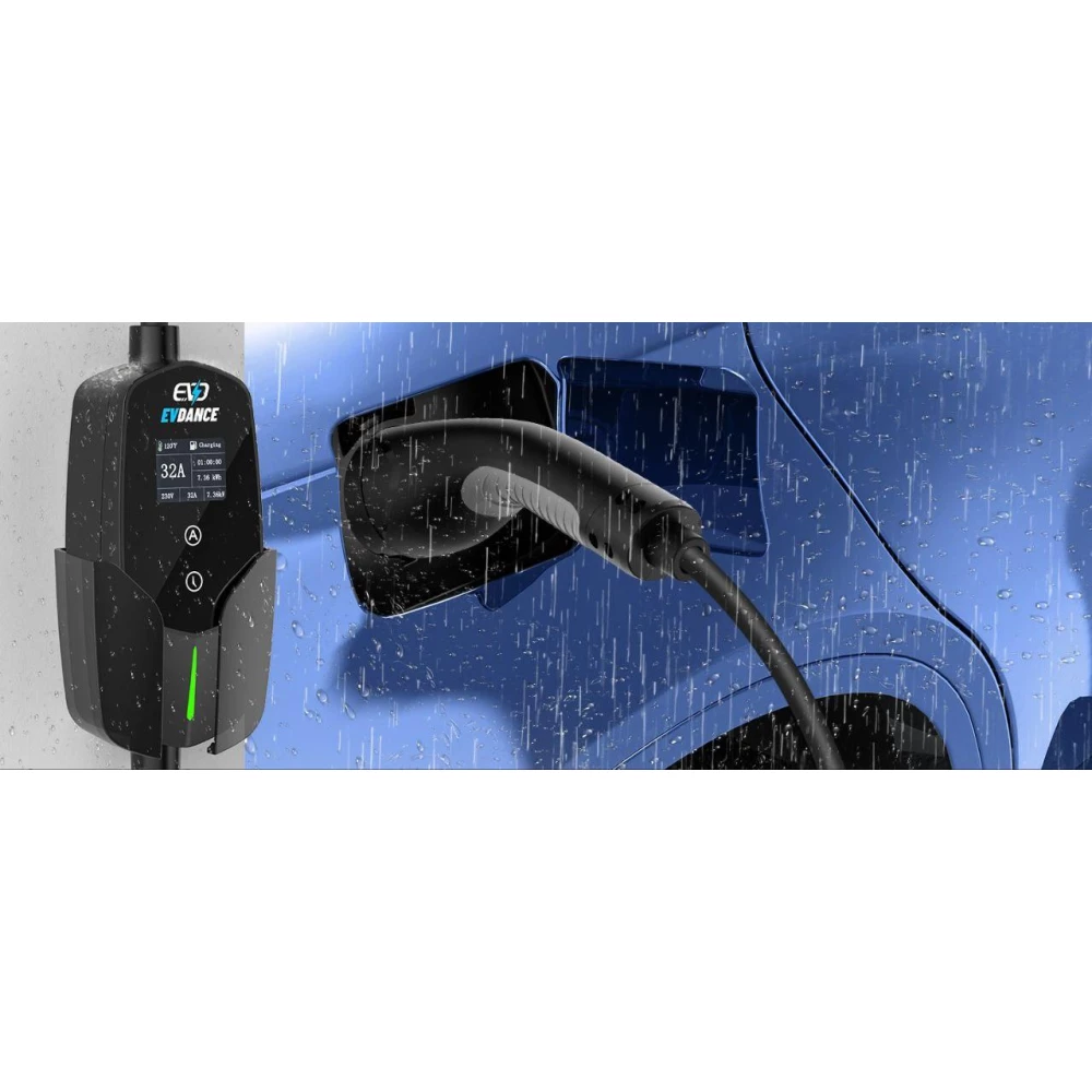 Зарядний пристрій для електромобілів типу 2 EVDANCE EV-ACS3205E з вилкою CEE CHUKO [7,36 кВт, 1 фаза, 6,1 м 10