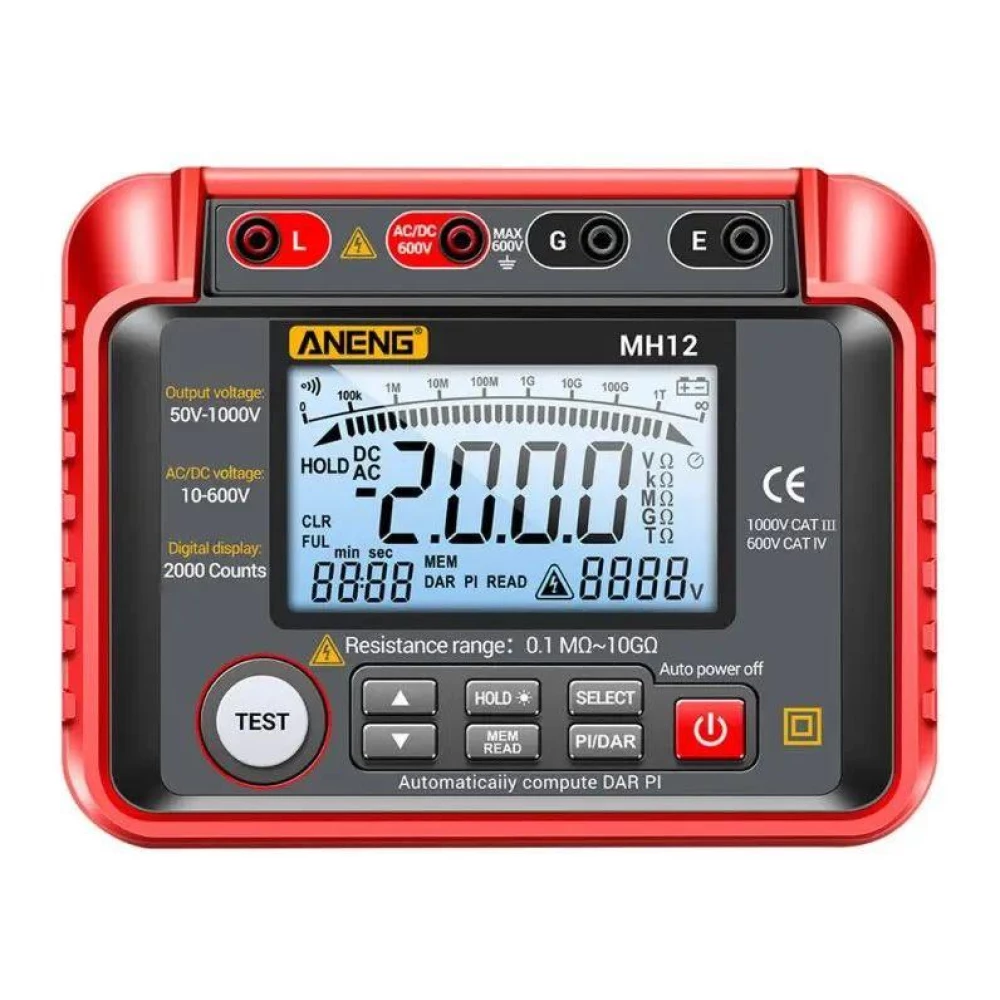 Тестер изоляции (мегомметр)ANENG MH12