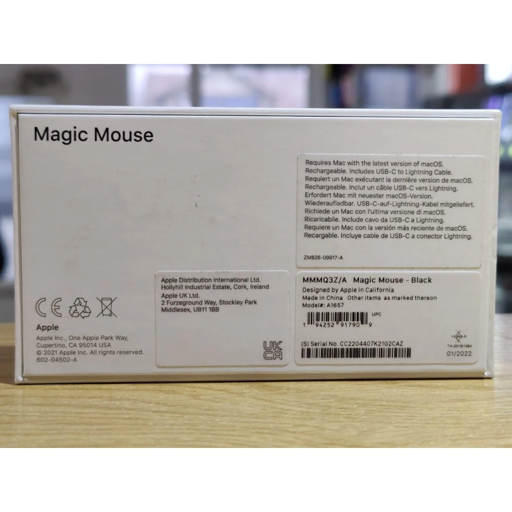 Миша Apple Magic Mouse USB-C Black Multi-Touch Surface (MXK63)
