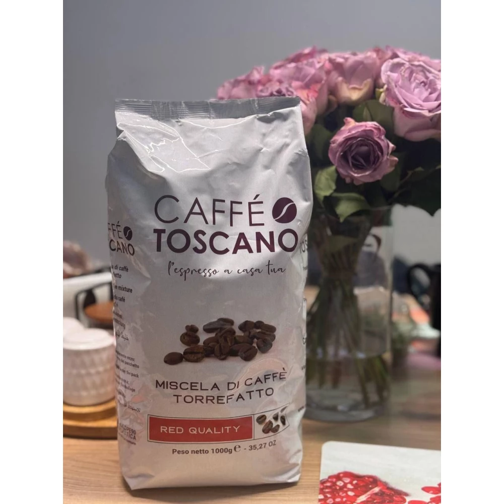 Коффе в зернах 1кг страна изготовитель - Италия  Caffe toscano RED, BROWN, GOLD quality 1000g