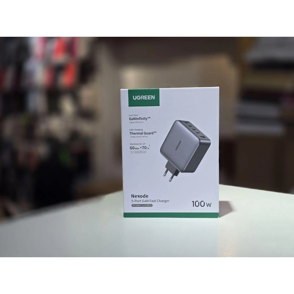 Зарядное устройство Ugreen GAN X563 100W 5-Port GaN Fast Charger 4C1A 35536 Space Gray