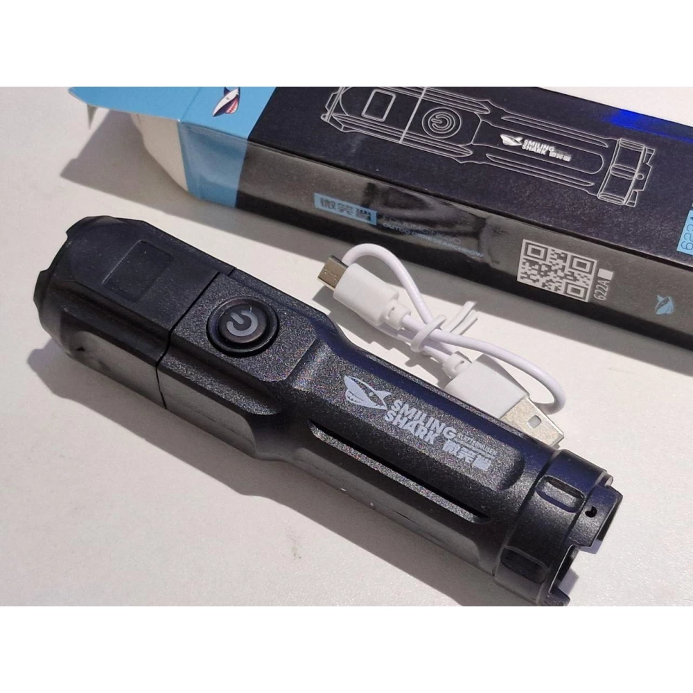 Портативний фонарик Smiling Shark 622A (Black)