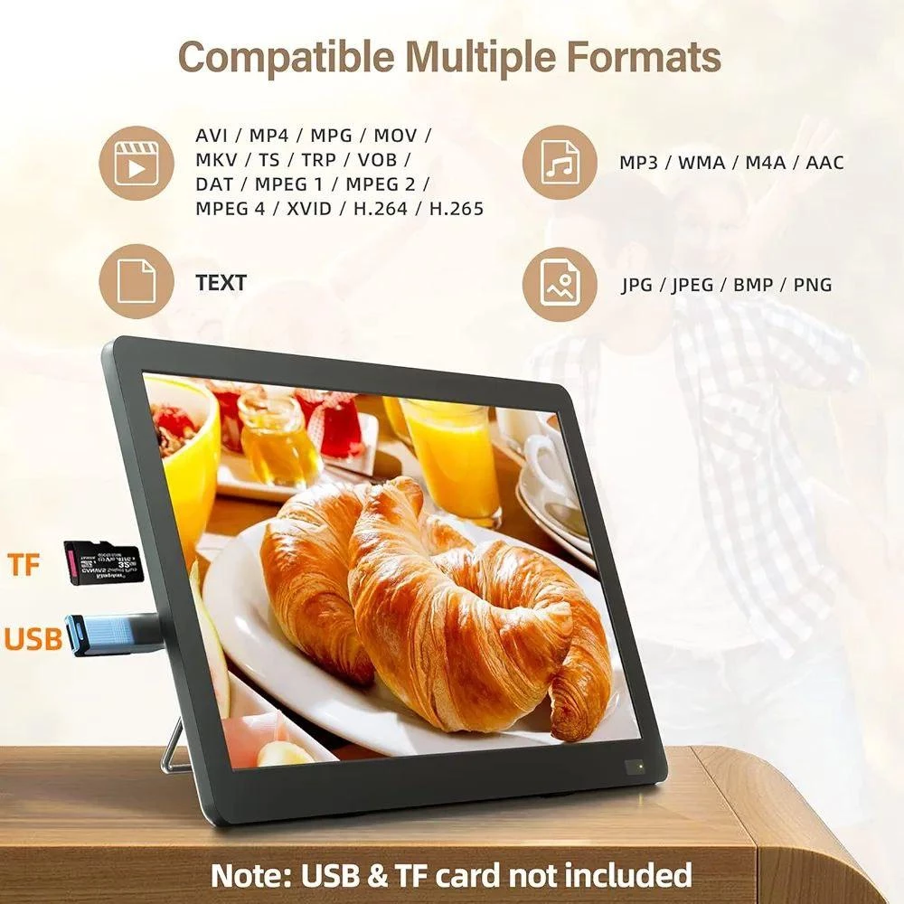 Портативный телевизор Desobry 14“ з антеною, 1080P Freeview, вуличний телевізор з DVB/T2 тюнером