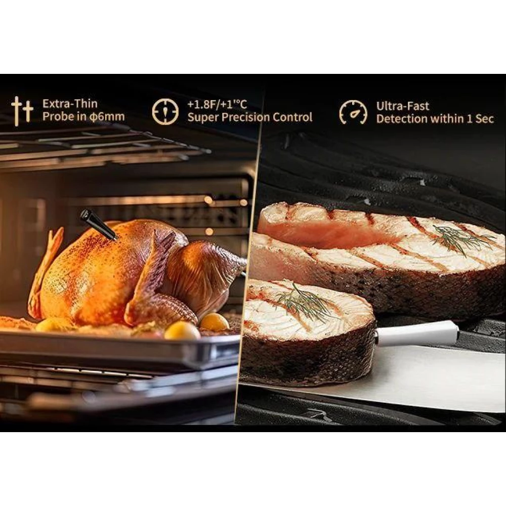 BBQ термометр Inkbird INT-12-BW цифровой Bluetooth 5.4 та Wi-Fi 5G+2.4G на 2 беспроводные щупы IP67