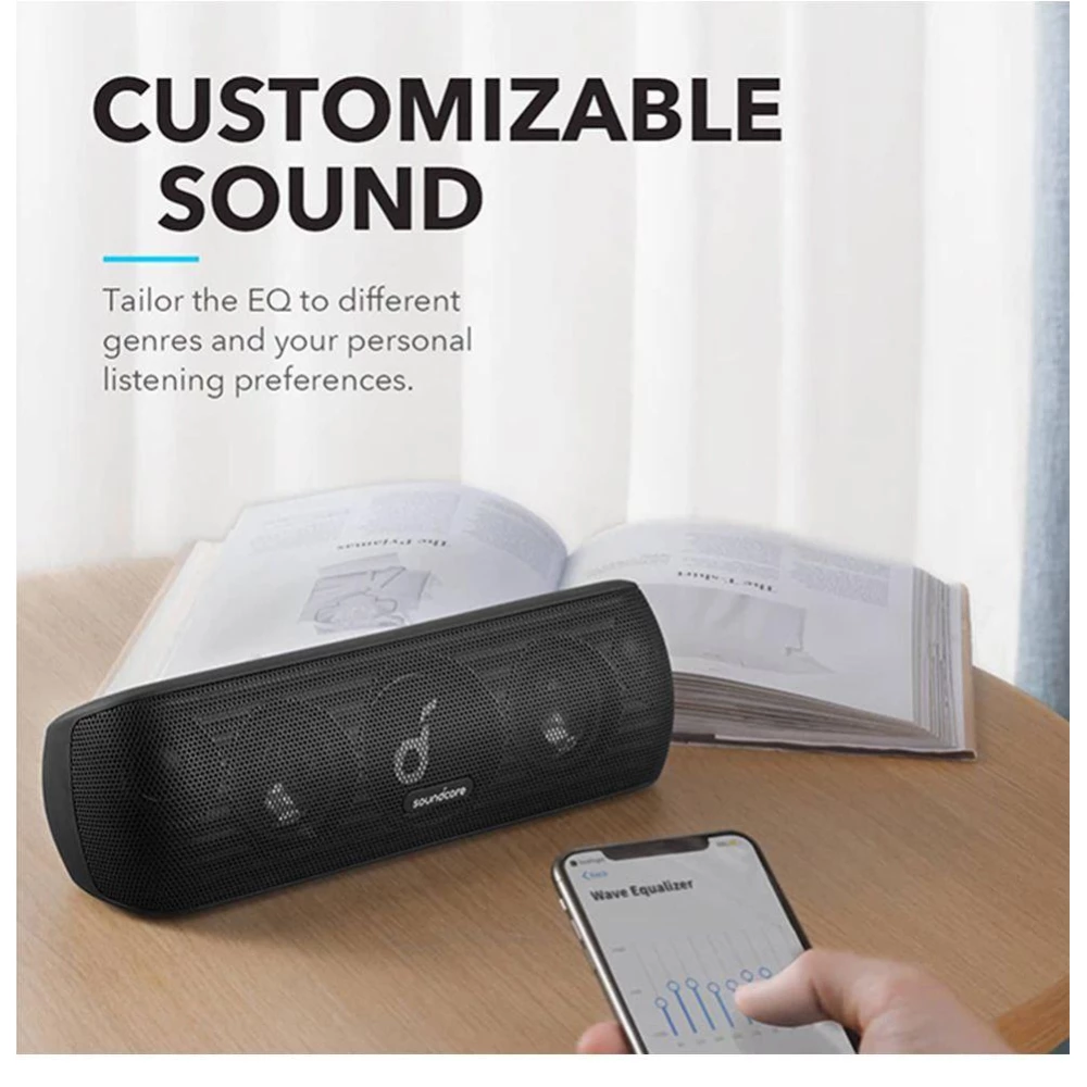 Колонка Anker Soundcore Motion Plus + , Hi-Res звук, AptX HD, Bluetooth 5.0, влагозащита IPX7