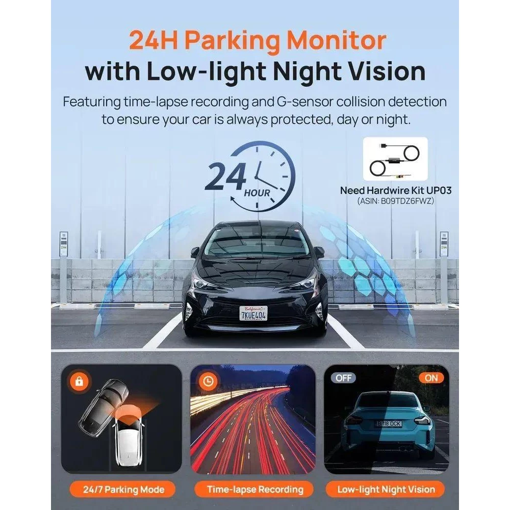 Автомобільний відеореєстратор 70mai Dash Cam A410 2.5K Wi-Fi та GPS Parking Mode