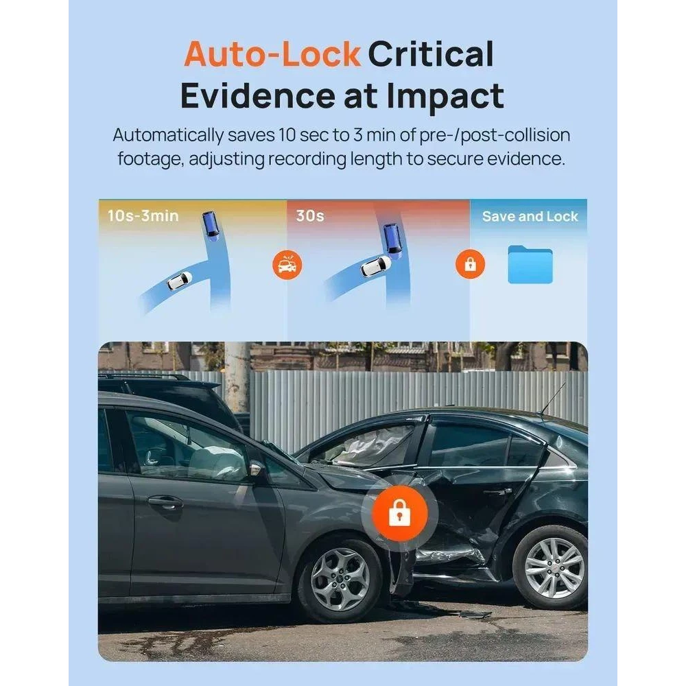 Автомобільний відеореєстратор 70mai Dash Cam A410 2.5K Wi-Fi та GPS Parking Mode