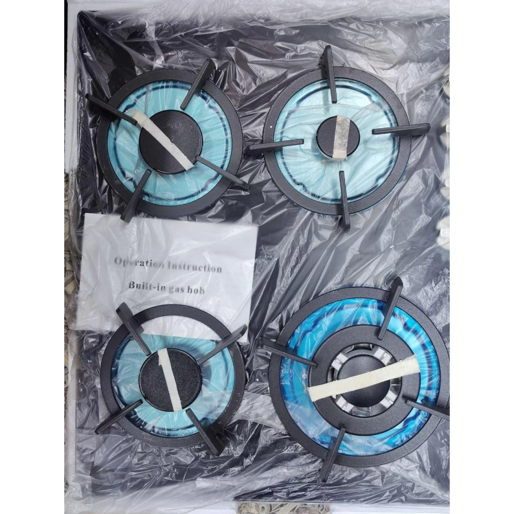 Безрамочная поверхность на кухню, стеклокерамика Газовая плита с турбоконфоркой