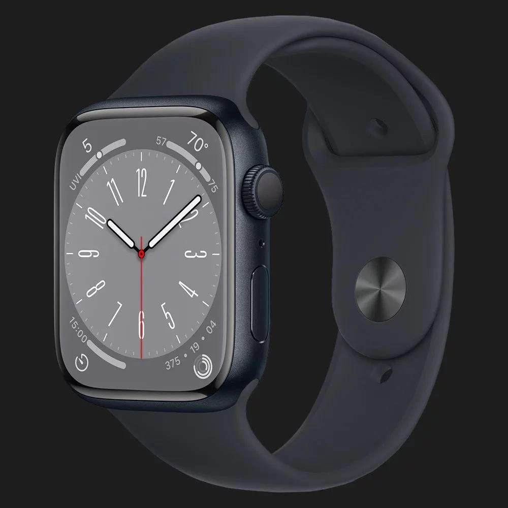 Apple Watch Series 8 45mm Midnight Aluminum Case with Midnight Sport Band (MNP13 /MNUJ3/MNUL3)