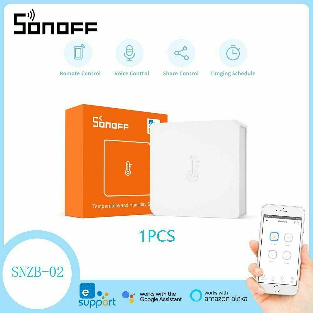 Датчик температуры влажности SONOFF SNZB-02 - ZigBee Temperature And Humidity Sensor Сонофф Умный дом Ewelink