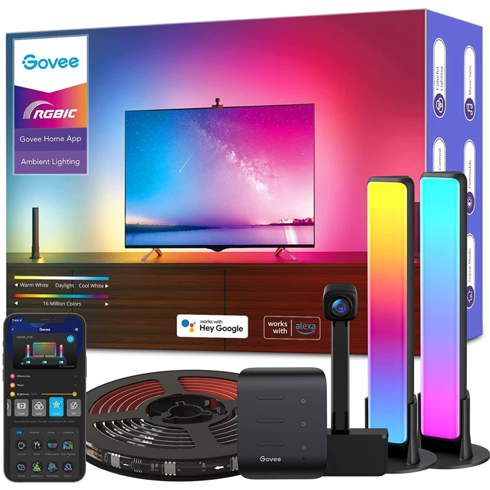 Светодиодная лента для подсветки телевизора GOVEE H619C RGBIC WI-FI + BLUETOOTH LED TV Backlights