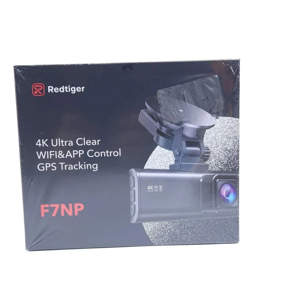 Відеореєстратор REDTIGER F7NP 4K з Wi-Fi GPS і комплектом дротів USB C і камерою заднього огляду