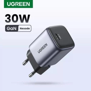 Изображение товара -  Мережевий зарядний пристрій UGREEN CD319 Nexode Mini GaN 30W 1xUSB-C PD3.0 QC4.0 Wall Charger Gray
