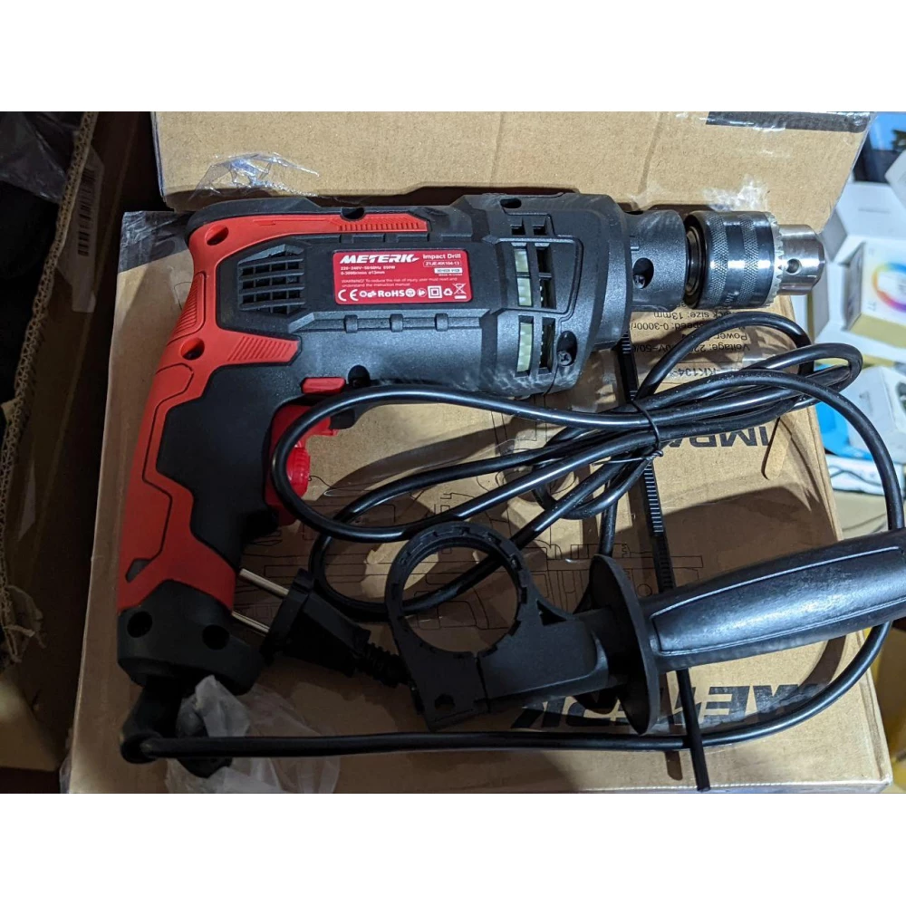 Дрель Шуруповерт Meterk 3000 об/хв Meterk Z1JE-KK104-13 Black Red 850вт