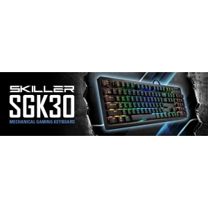 Изображение товара -  Механическкая Клавиатура sharkoon skiller sgk30 синяя подсведка