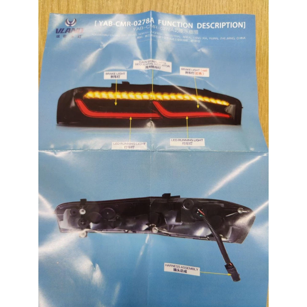 СВЕТОДИОДНІ червоні стопи задні ліхтарі Chevrolet Camaro 6 cc 2015-2019 led