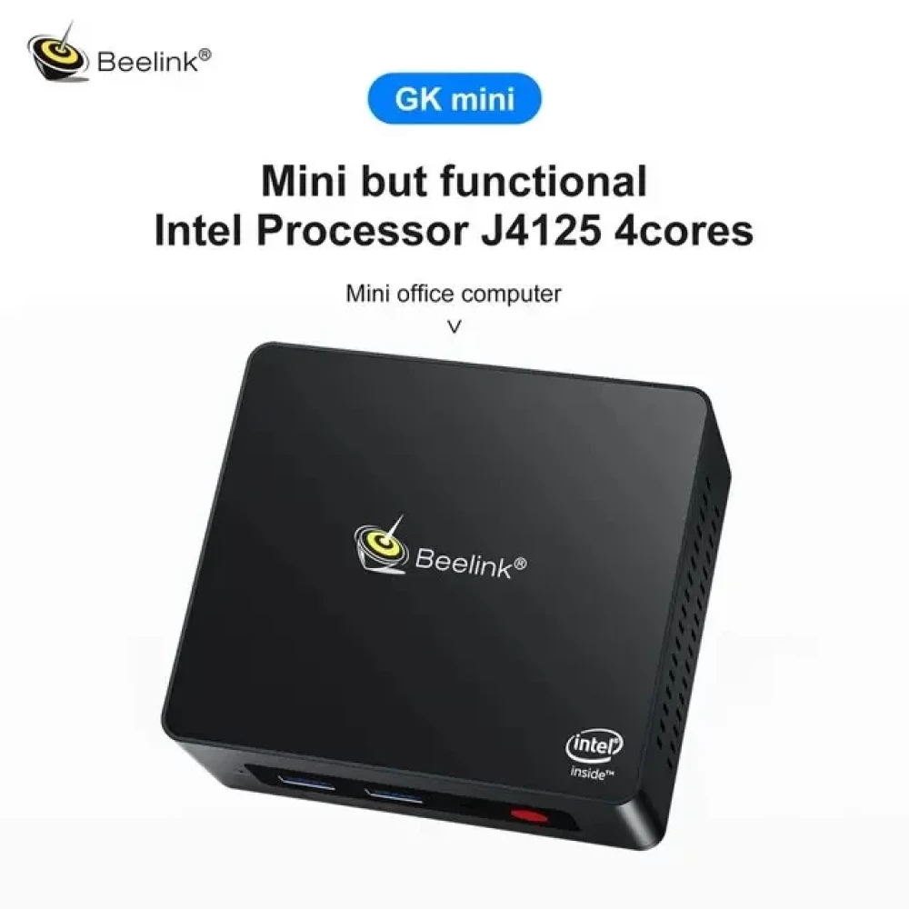 Производительный мини-ПК Beelink GK MINI Mini PC Intel Celeron J4125, 8GB+128GB