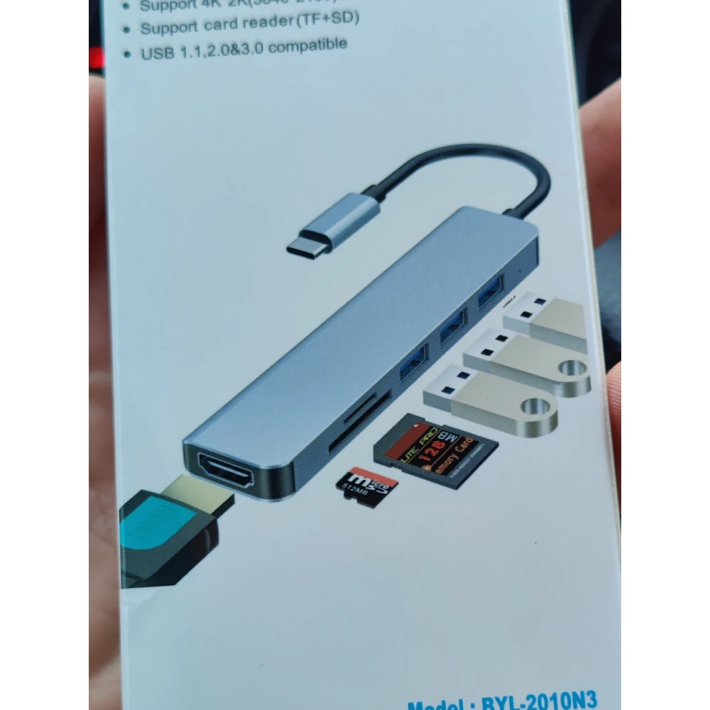 Usb хаб концентратор 6 в 1, USB C, USB 3,0 HDMI  MacBook Pro для Nintendo Switch USB-C, разветлитель