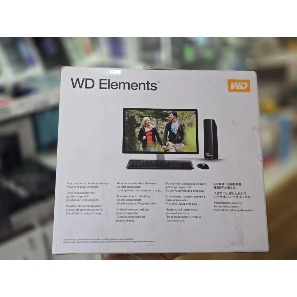 Портативный накопитель USB WD Elements Desktop 14 TB (WDBWLG0140HBK)