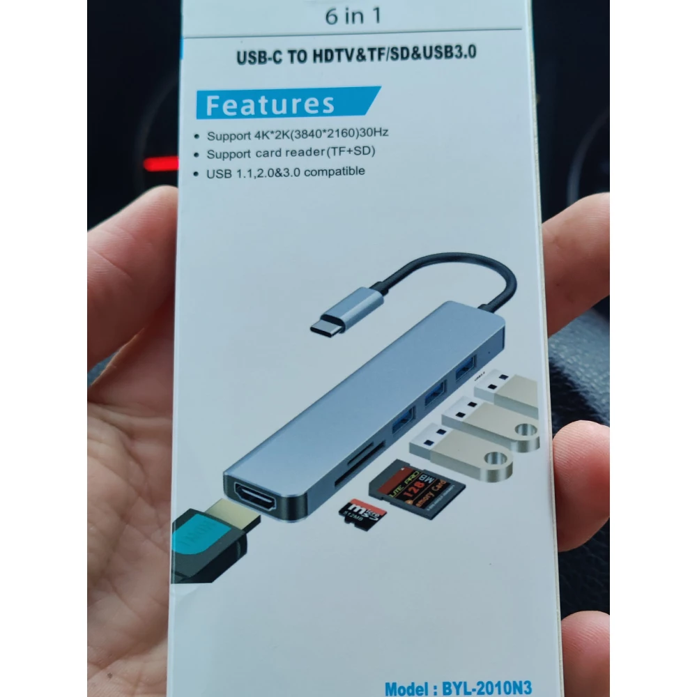 Usb хаб концентратор 6 в 1, USB C, USB 3,0 HDMI  MacBook Pro для Nintendo Switch USB-C, разветлитель