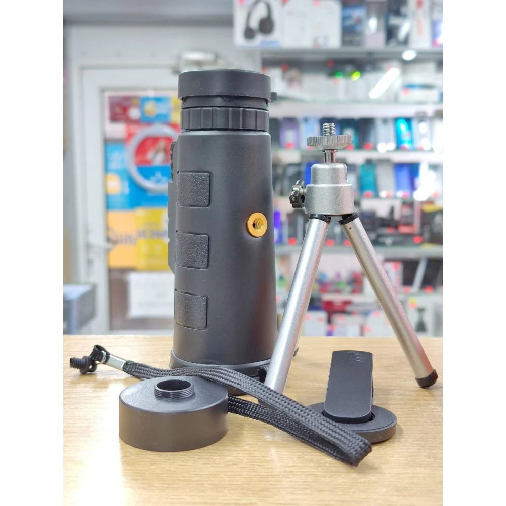 Монокуляр, бинокль со штативом и креплением под телефон