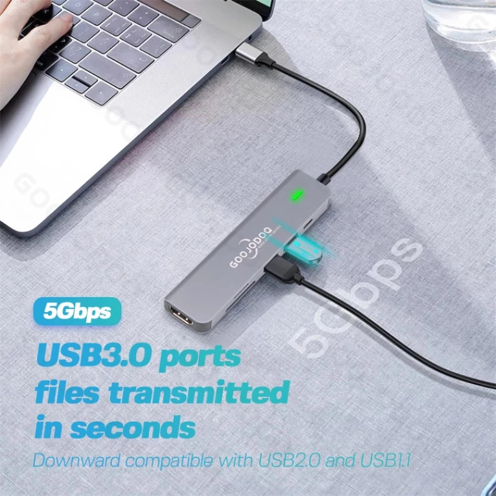 Usb хаб концентратор 6 в 1, USB C, USB 3,0 HDMI  MacBook Pro для Nintendo Switch USB-C, разветлитель