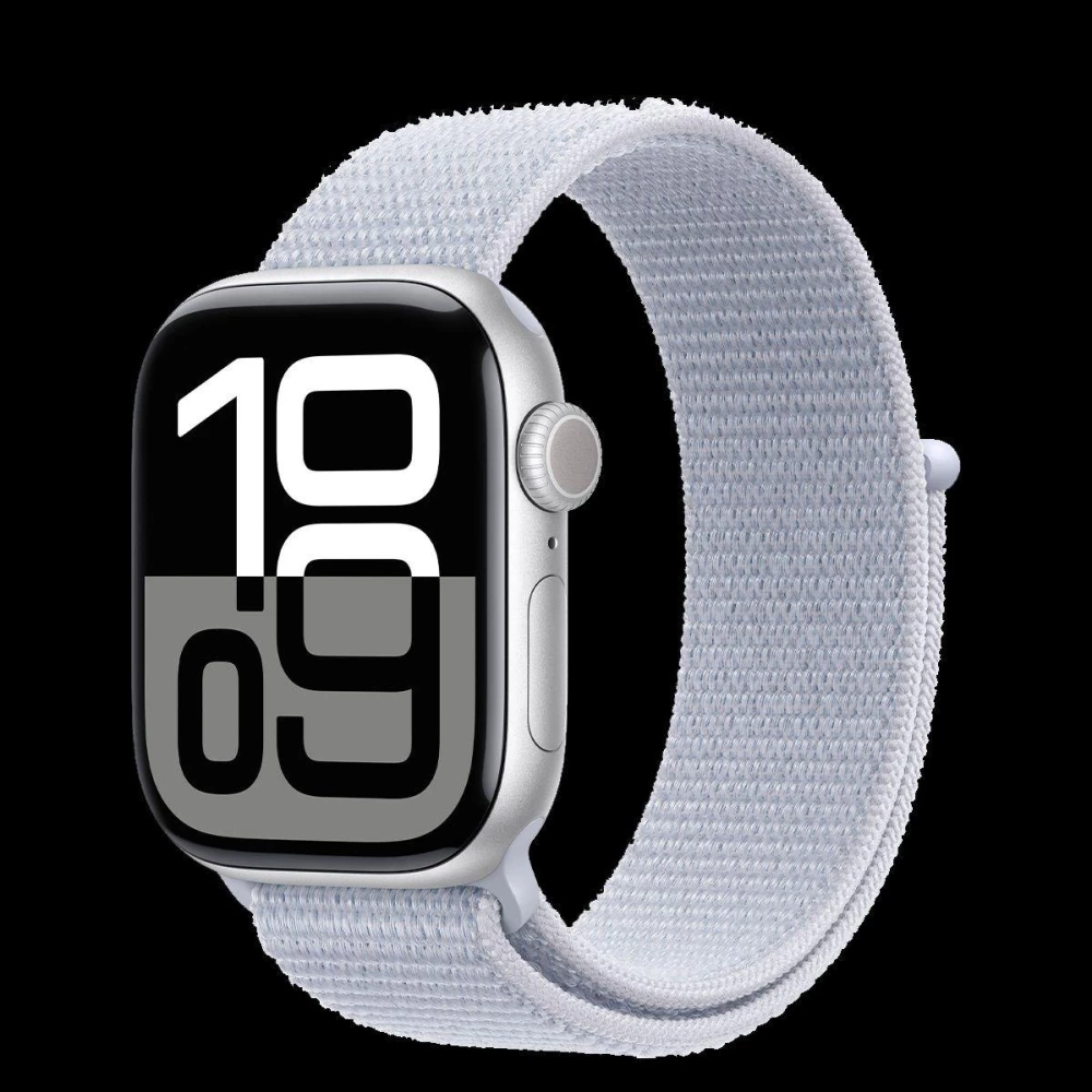 Apple Watch Series 10 GPS + Cellular 42mm Silver Aluminum Case w. Blue Cloud S. Loop (MWX53)