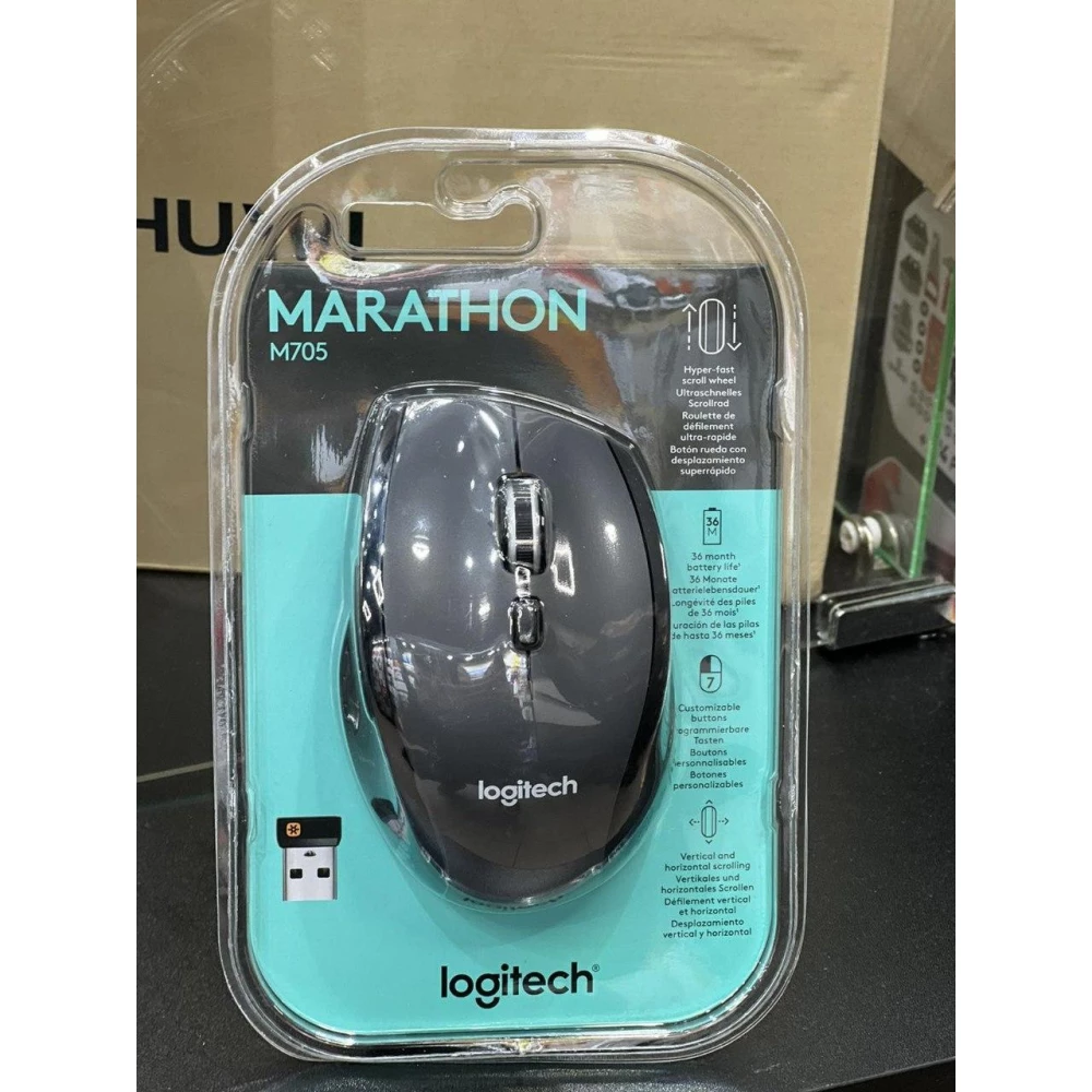 Мышка LOGITECH M705 MARATHON right Graphite беспроводная