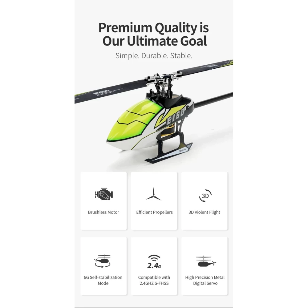 Вертолет на радиоуправлении Eachine E180 6CH 3D6G