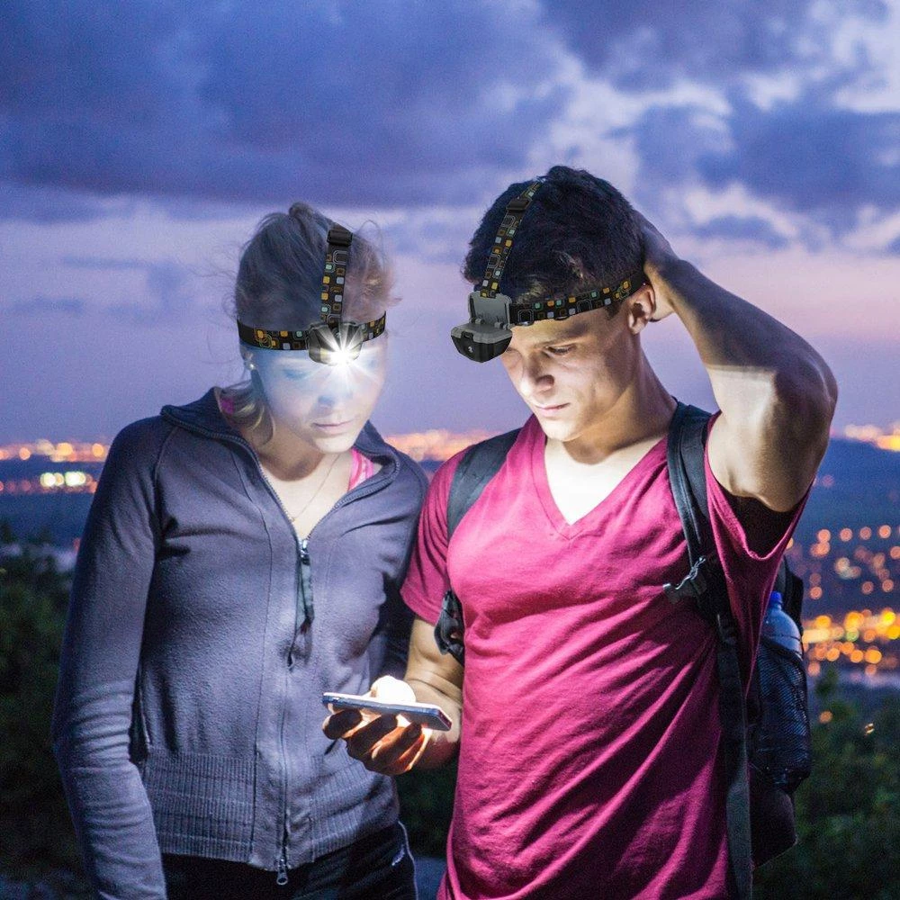 Сенсорный водонепроницаемый налобный фонарь - Speclux Helment Light xpg+gob +  ААА в подарок