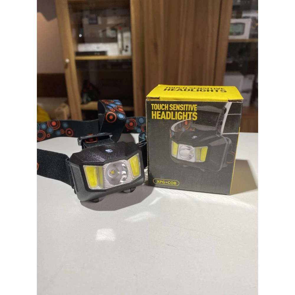 Сенсорный водонепроницаемый налобный фонарь - Speclux Helment Light xpg+gob +  ААА в подарок