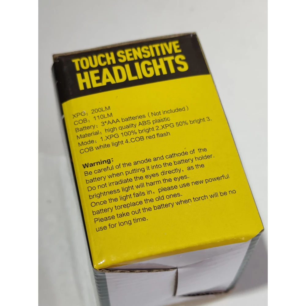 Сенсорный водонепроницаемый налобный фонарь - Speclux Helment Light xpg+gob +  ААА в подарок