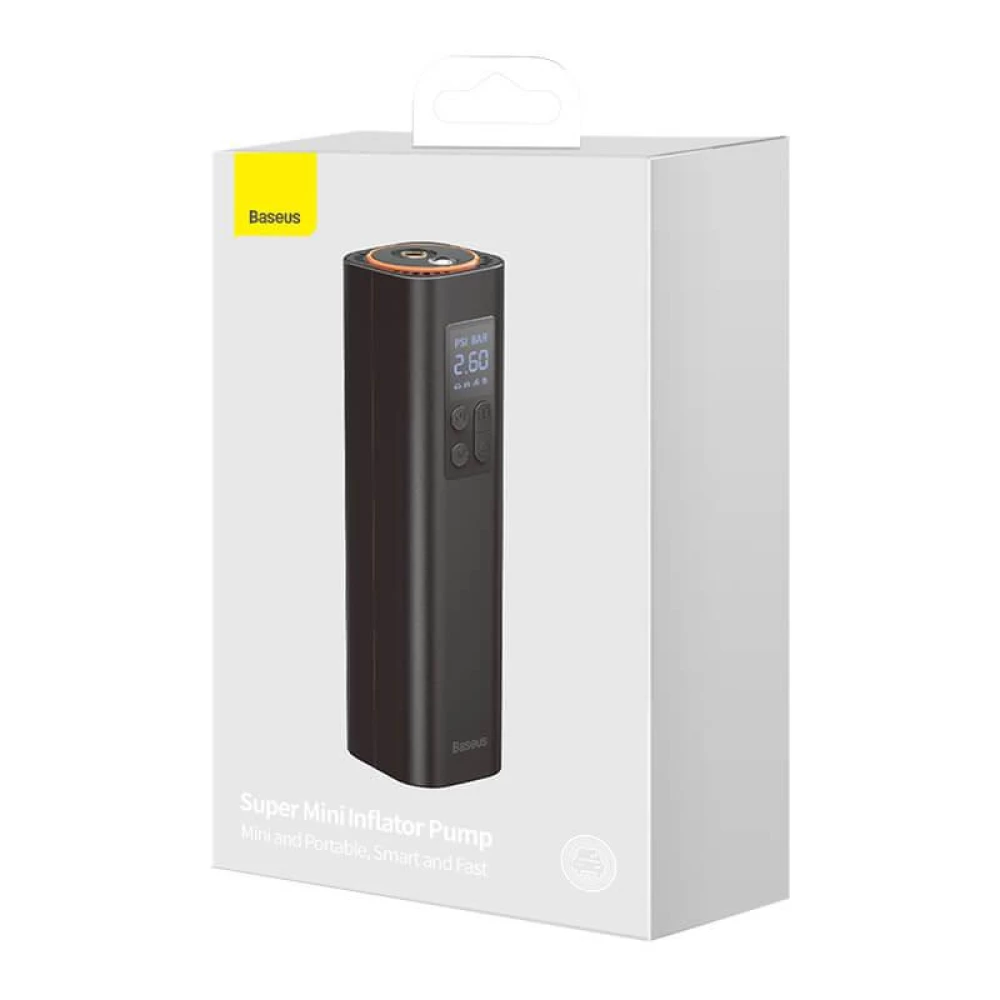 Портативний компресор насос для автомобіля Baseus Super Mini Inflator Pump
