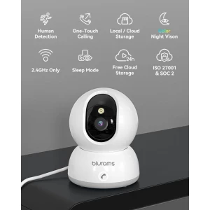 Изображение товара -  Blurams 2MP Rotary Wireless IP Security Camera Радионяня с двусторонней связью и ночным видением
