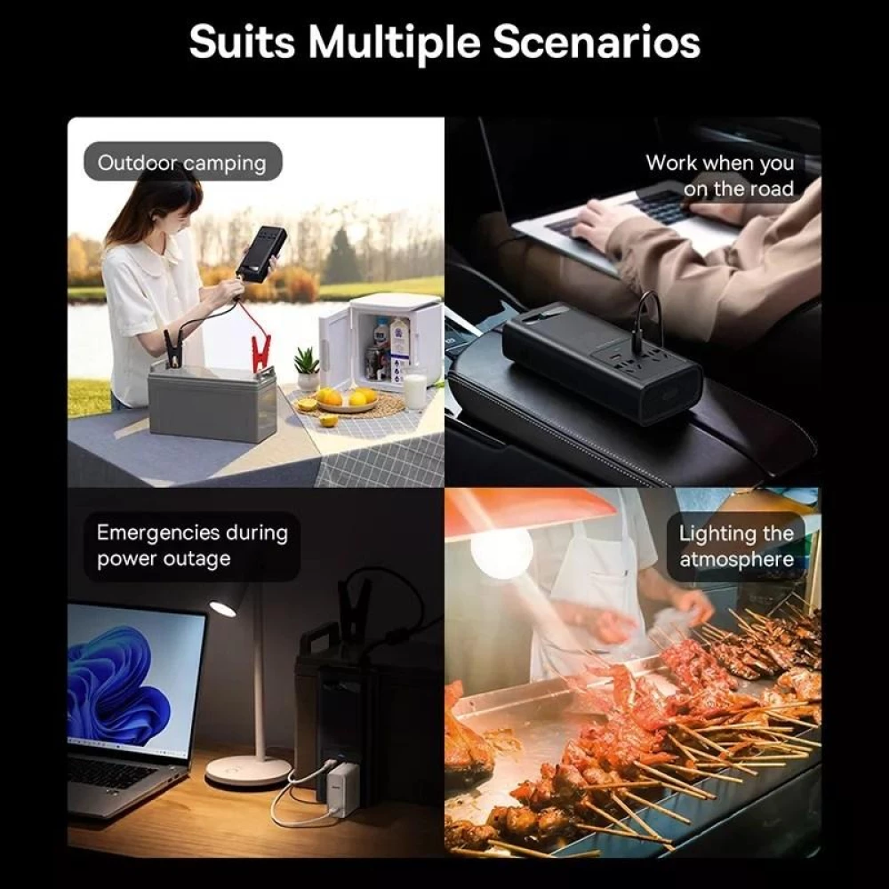 Автомобільний інвертор Baseus IGBT Power Inverter 300 W (CGNB010101) чиста синусоїда