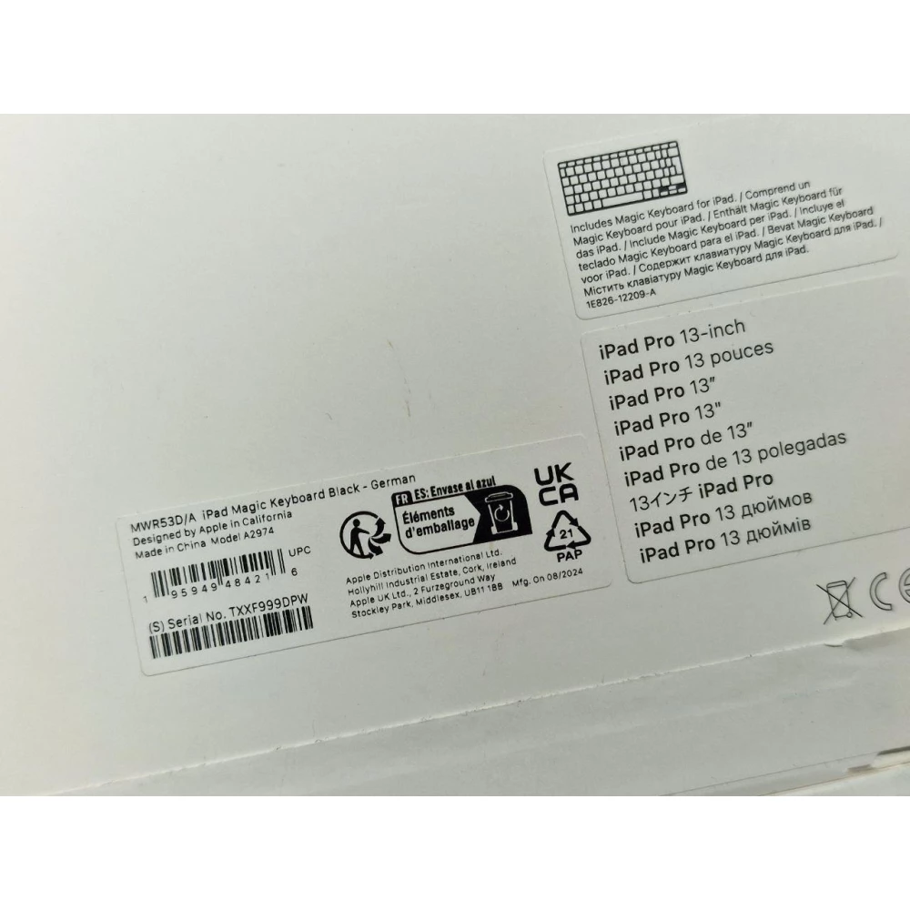 Чехол-клавиатура Apple Magic Keyboard для iPad Pro 13-inch M4  - Black (MWR53D/A) киррилица
