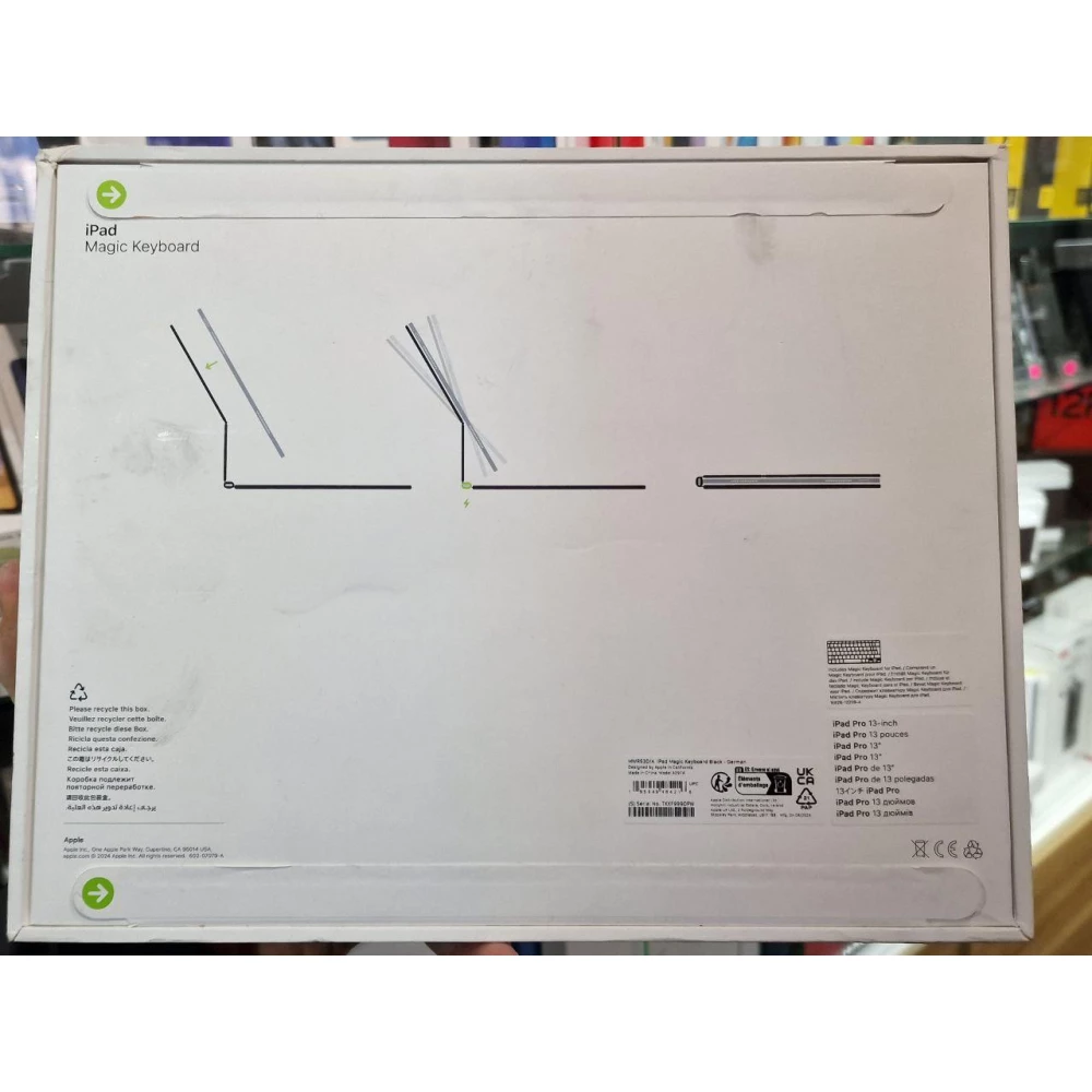 Чехол-клавиатура Apple Magic Keyboard для iPad Pro 13-inch M4  - Black (MWR53D/A) киррилица