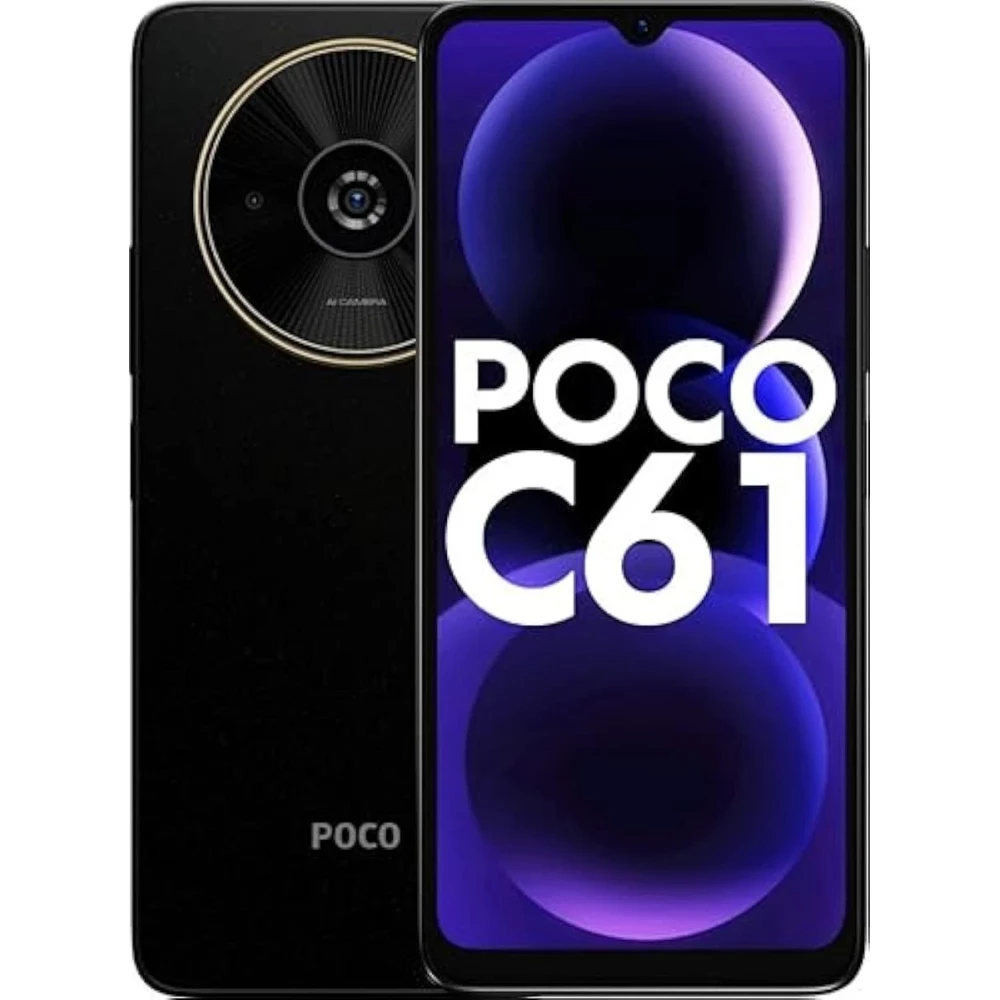 Смартфон Xiaomi Poco C61 3/64GB 6.71“; IPS;1650x720; 90 Гц G36 ОС:14 5000маг Global EU Black
