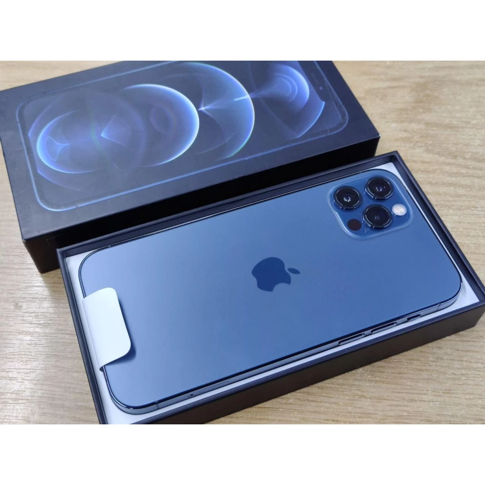 Apple iPhone 12 pro 128gb Pacific Blue Neverlock New + защитное стекло пленка, потертость на экране