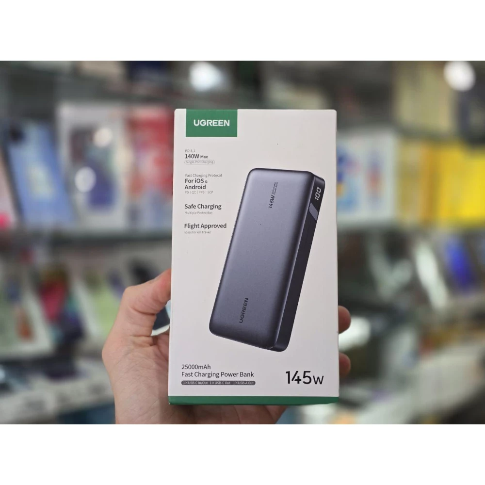 Зовнішній акумулятор (павербанк) UGREEN PB205 25000 mAh 145W Grey (90597)